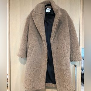 Zara Teddy Coat size Small